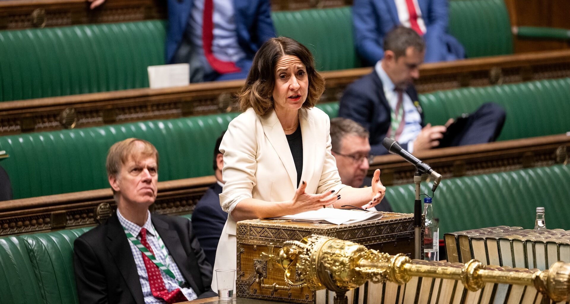 Work and pensions secretary Liz Kendall speaking in parliament