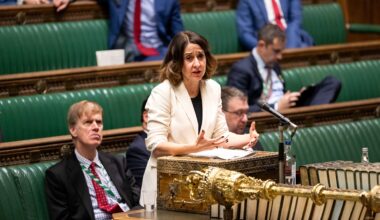 Work and pensions secretary Liz Kendall speaking in parliament