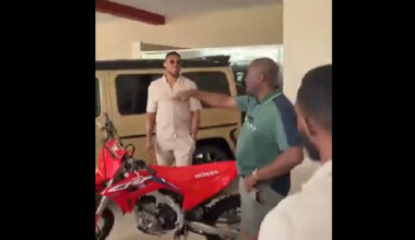 Ibrahim Mahama gifts Honda motorbike to boxing superstar Anthony Joshua