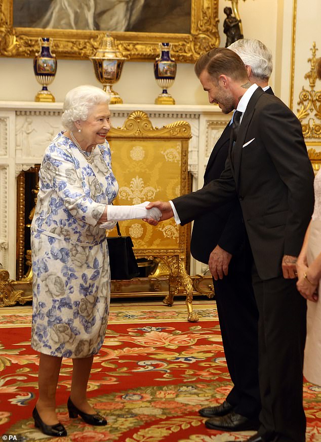 David shook hands with her majesty when he was made an OBE by the Queen in 2003