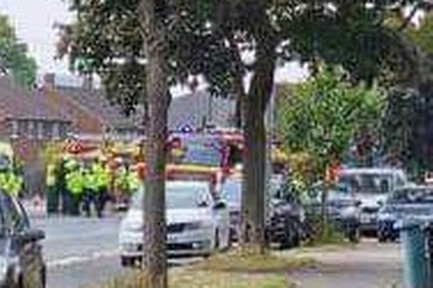 Ambulance crews respond to an RTC at the junction of Hung Lane and the A4 Portway in Shirehampton