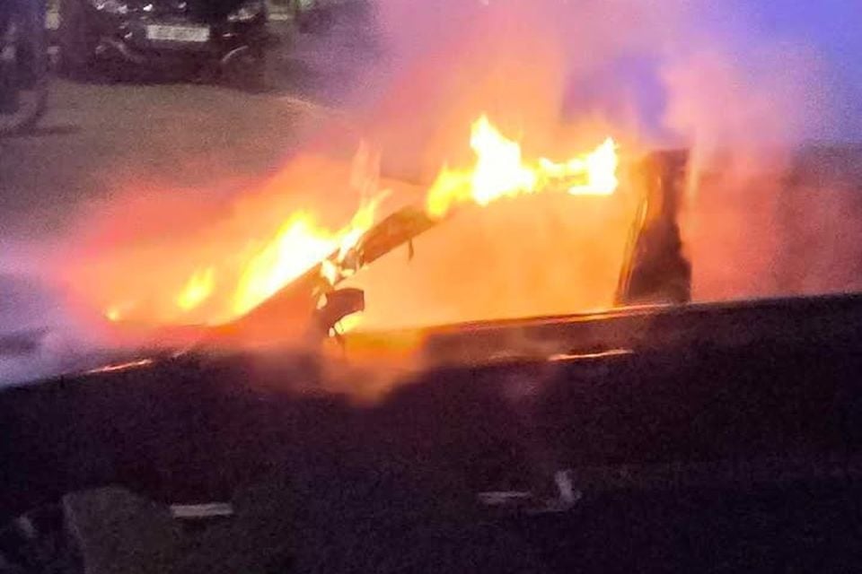 The aftermath of the incident on Thursday night