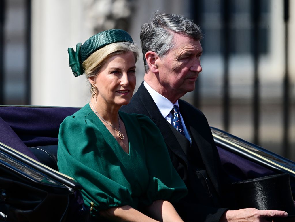 Duchess Sophie in green and Sir Tim Laurence