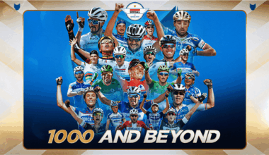 A graphic celebrating Soudal-Quickstep's 1,000th team win in 23 years