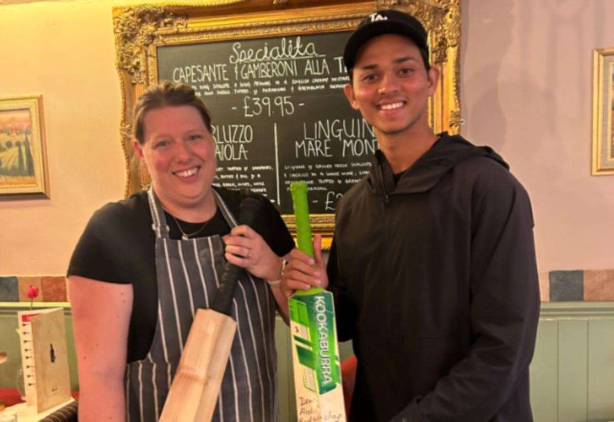 Indian cricket star Yashasvi Jaiswal visits Italian restaurant Amici in Ashford four times in week