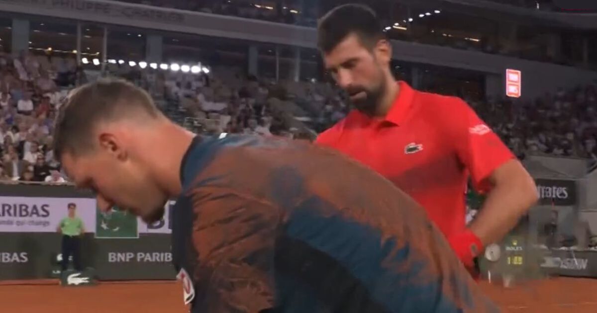 Novak Djokovic steps in to help French Open opponent as match paused | Tennis | Sport