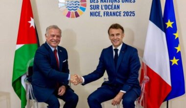 King meets with heads of state, PMs in France