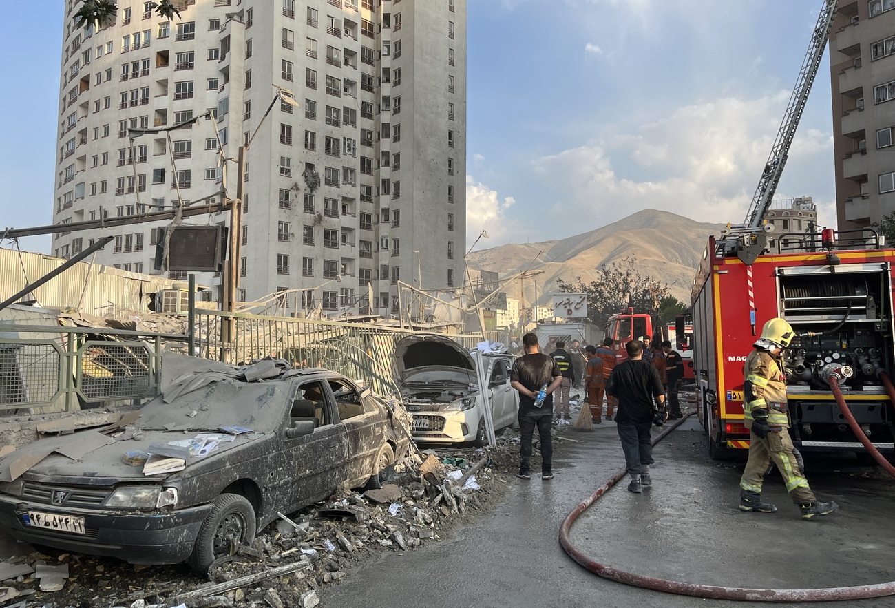 bombed building