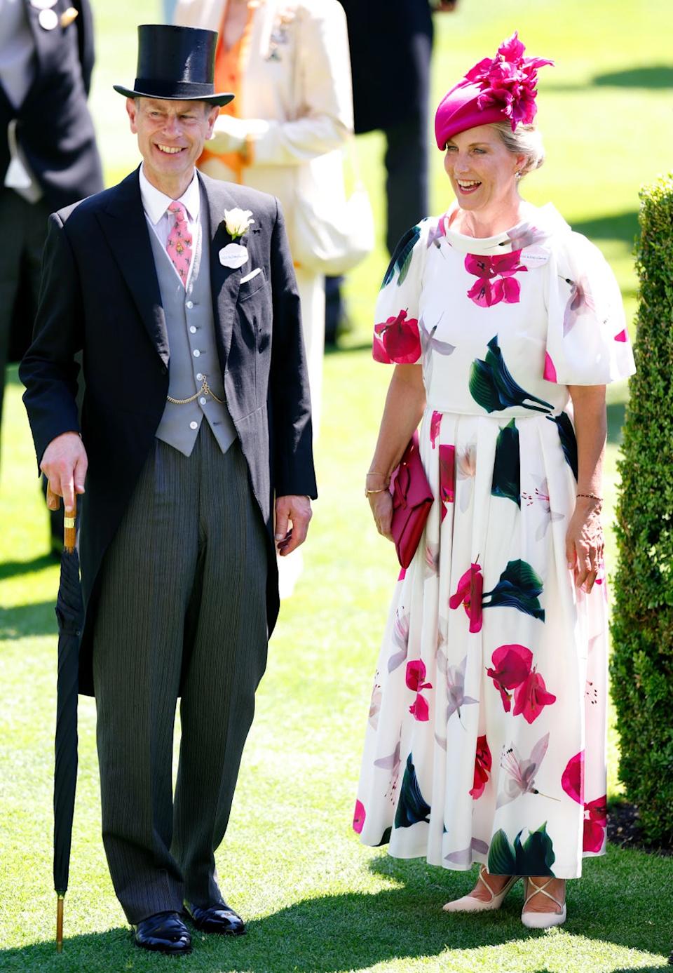 ascot, united kingdom june 18: (embargoed for publication in uk newspapers until 24 hours after create date and time) prince edward, duke of edinburgh and sophie, duchess of edinburgh attend day two of royal ascot at ascot racecourse on june 18, 2025 in ascot, england. (photo by max mumby/indigo/getty images)