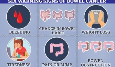Bowel cancer can cause you to have blood in your poo, a change in bowel habits, a lump inside your bowel which can cause an obstruction. Some people also suffer from weight loss as a result of these symptoms