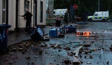 Ballymena riots: Gavin Robinson rejects loyalism claim while residents urged to leave homes ahead of planned protest