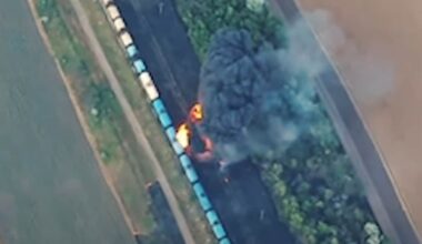 Ukraine's Defence Intelligence destroys Russian fuel train in occupied part of Zaporizhzhia Oblast – video