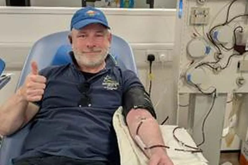 Grandad-of-three Paul Barnett at Birmingham Plasma Donor Centre