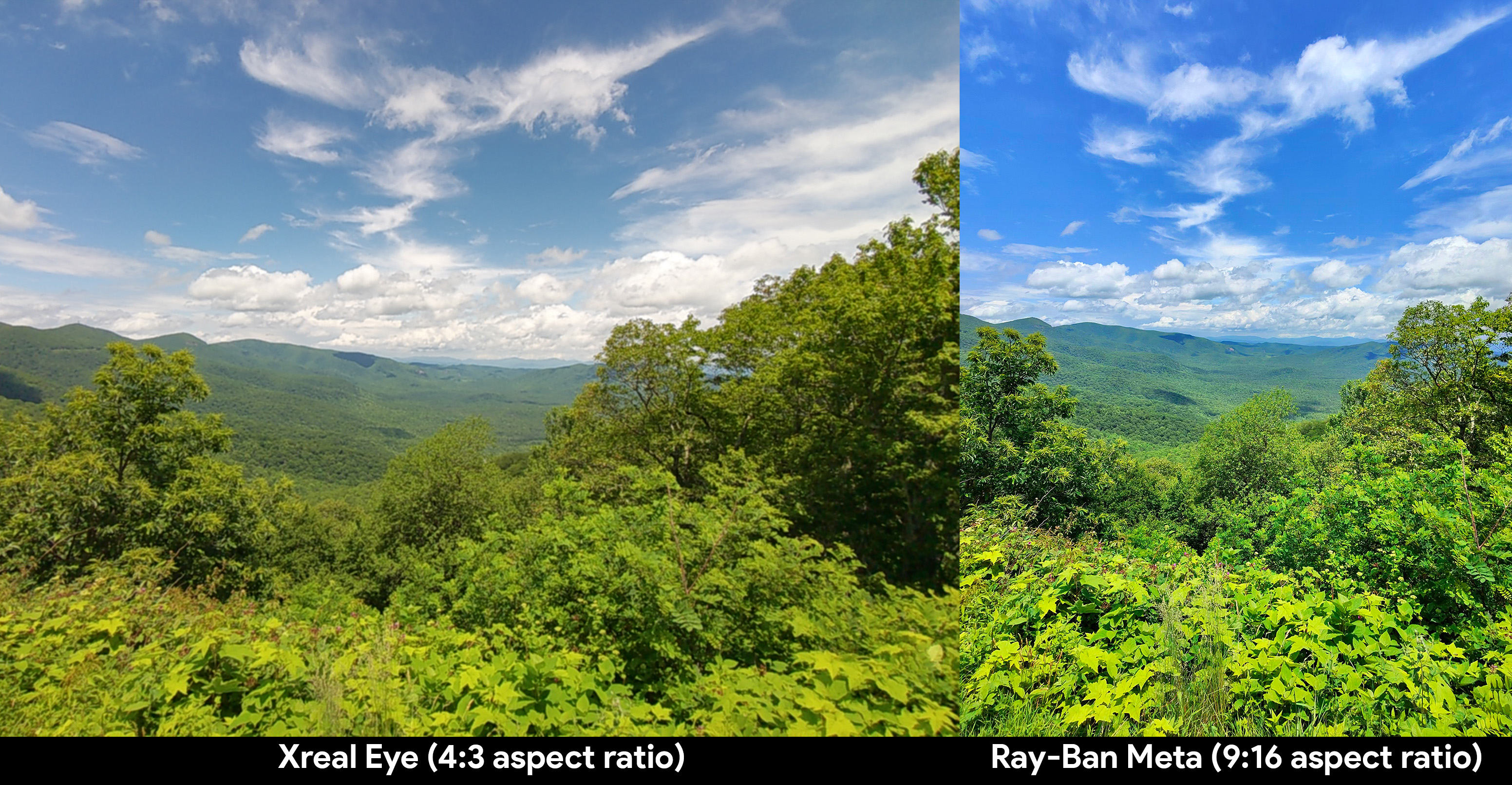 Comparing the photo quality of the Xreal Eye camera and a pair of Ray-Ban Meta Smart Glasses
