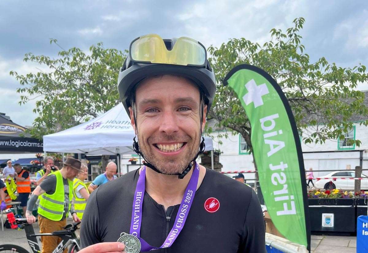 Hopeman offshore worker wins Highland Cross at first attempt as he conquers running and cycling event from Kintail to Beauly