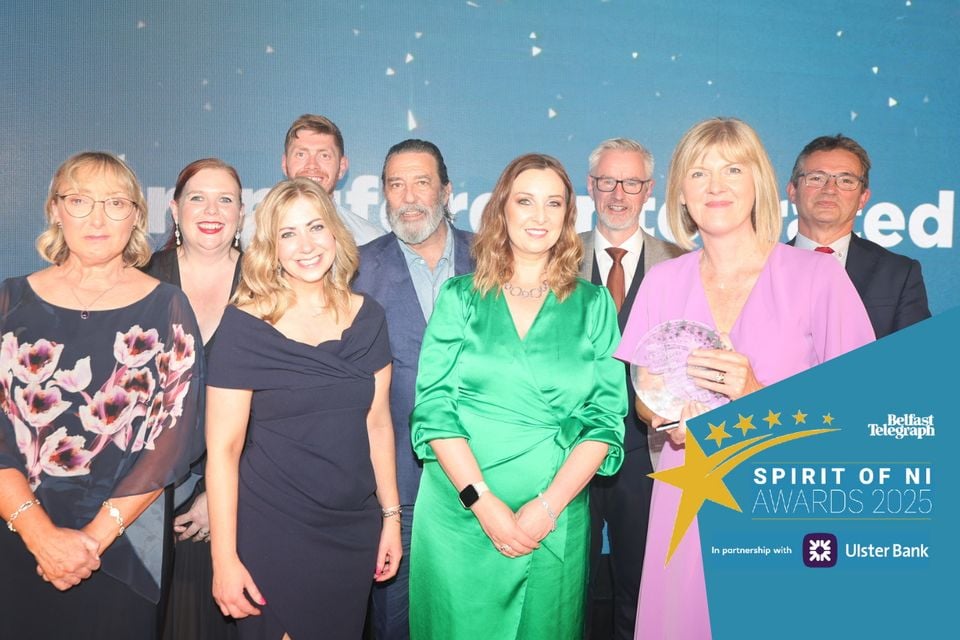 Our Special Recognition Award was presented to Strangford Integrated College principal Clare Foster by actor Ciarán Hinds and Sandra Wright, Head of Organisation & Workforce Design at NatWest, representing sponsor Ulster Bank.