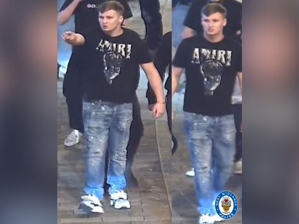Police want to speak to this man after an assault on Broad Street, Birmingham. Photo: West Midlands Police