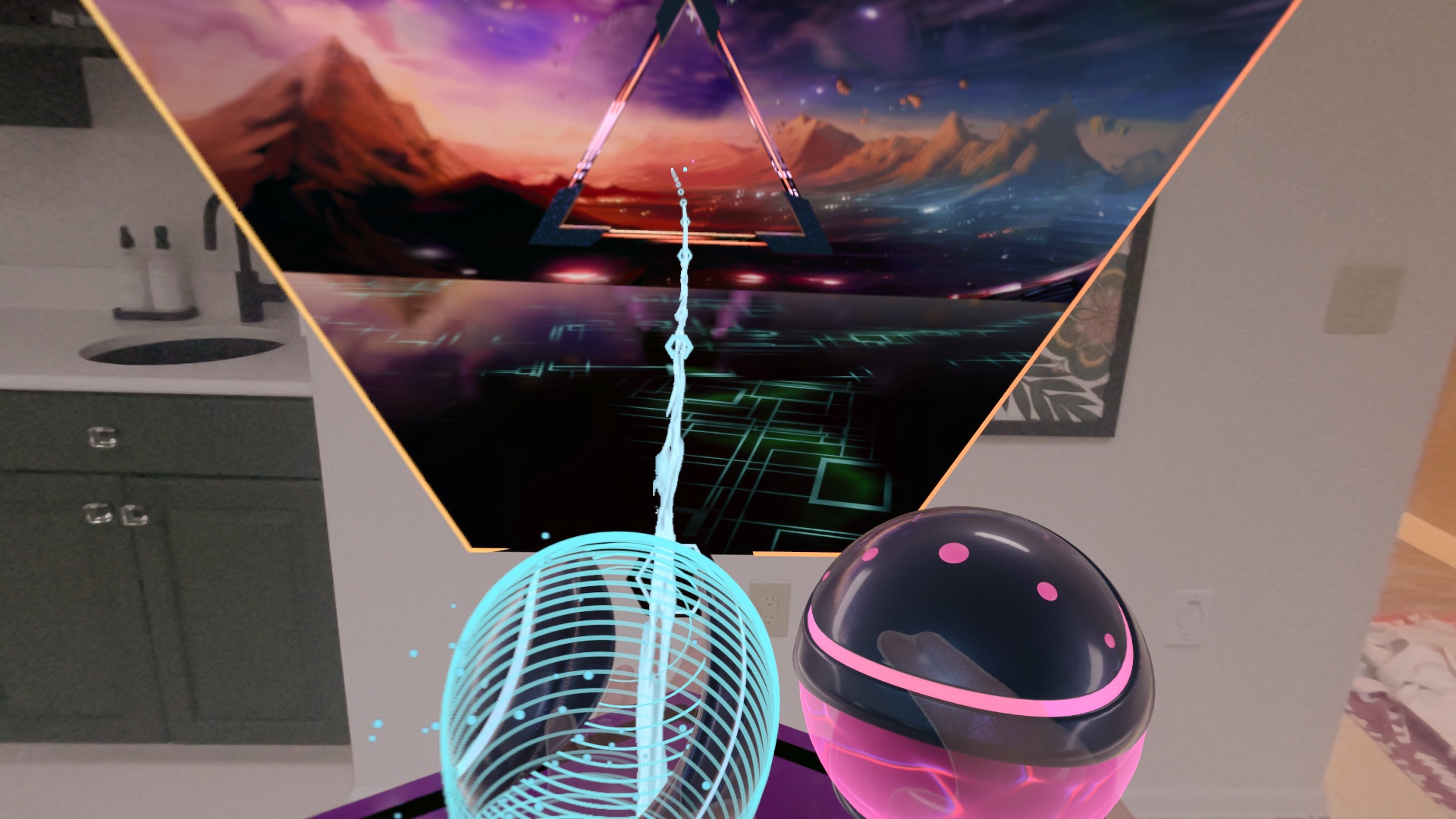 Apple Vision Pro Synthriders game