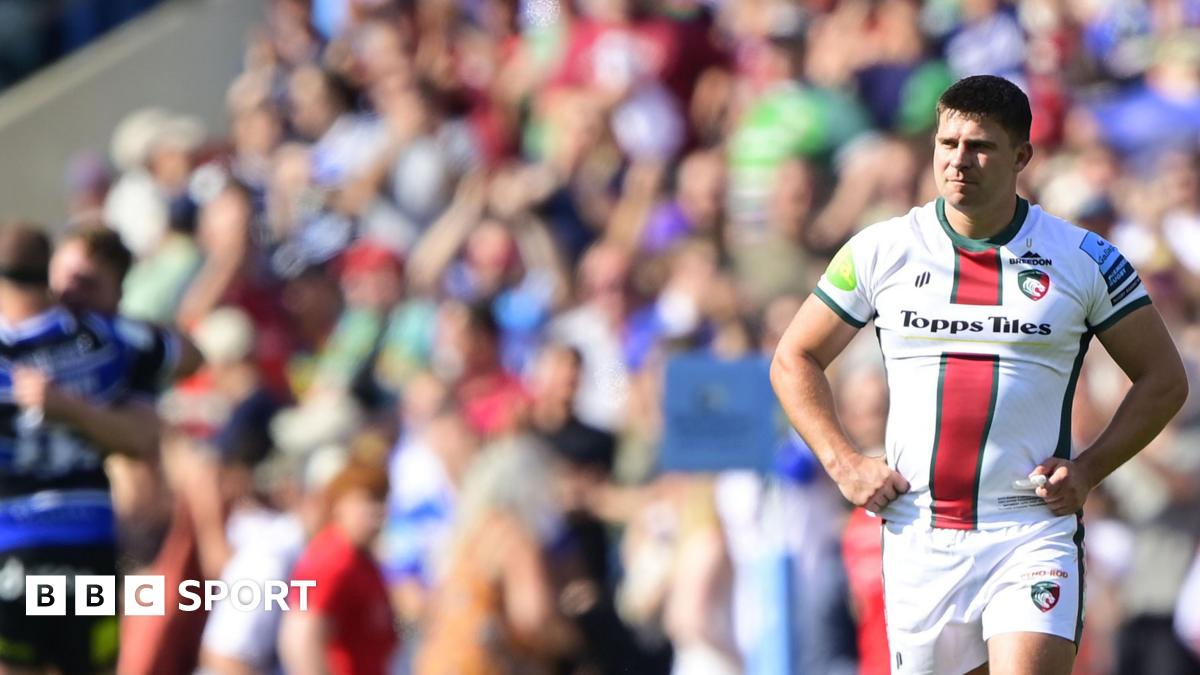 Ben Youngs shows disappointment after Leicester Tigers are beaten by Bath in the Premiership Grand Final