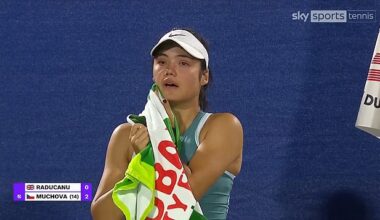 Emma Raducanu became visibly distressed during the Dubai Open earlier this year