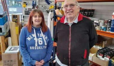 Pictured: Lauren Whiting and Tony Gallagher of the Yorkshire Decorators Centre, who say they are being forced to move away from Sheffield city centre after 22 years