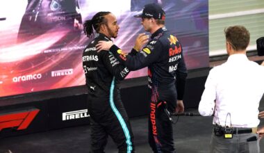 Lewis Hamilton and Max Verstappen talk after Abu Dhabi 2021 GP