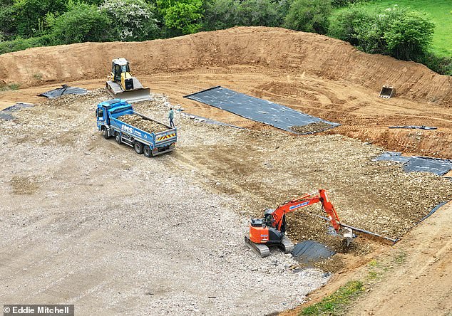 WEST SUSSEX: Industrial vehicles in Petworth are seen carrying out unauthorised work on a patch of field in the South Downs National Park