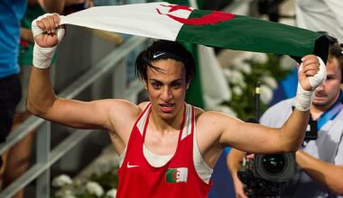 Imane Khelif stood atop the Olympic podium in Paris last year, draped in the Algerian flag and crowned champion of the women's 63kg boxing division