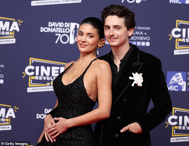 'I'm obsessed with them,' Gonzalez  Cosmopolitan who was asked to comment after she 'liked' a photo the the actor and Kylie Jenner, 27 on social media;  Pictured in Rome on May 7