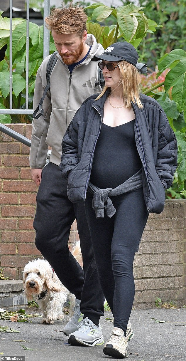 Saoirse Ronan was spotted out on a stroll with her husband for the first time since she announced her pregnancy