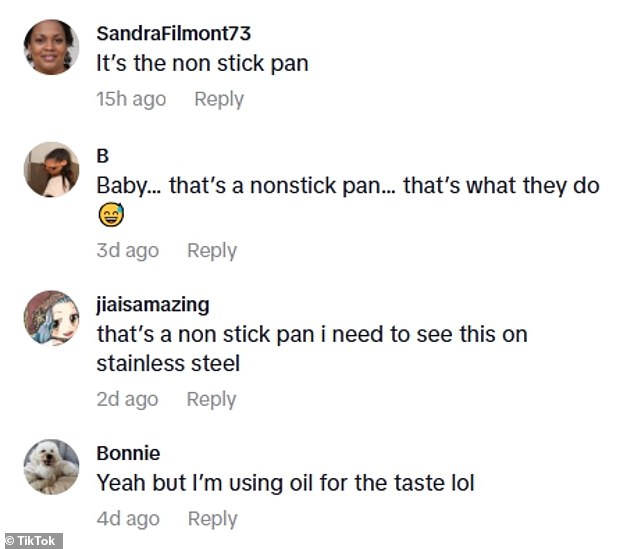 Viewers weighed in on the TikTok influencer's video, with many pointing out she used a non-stick pan and others lamenting what their Italian grandmothers would say about it