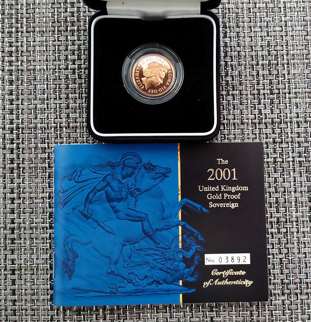 To her horror, 18 of the coins to be handed over to new auctioneers went missing, prompting a scramble to figure out where this substantial will gift had got to (pictured: a coin from the set)