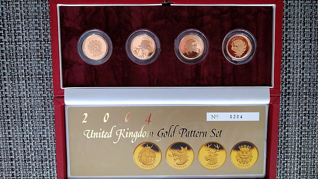 A set of coins which were part of Ms Scott's son's will gift. The mother was keen to get his adult life off to the best possible start and sent the gift to The Mint's auction department