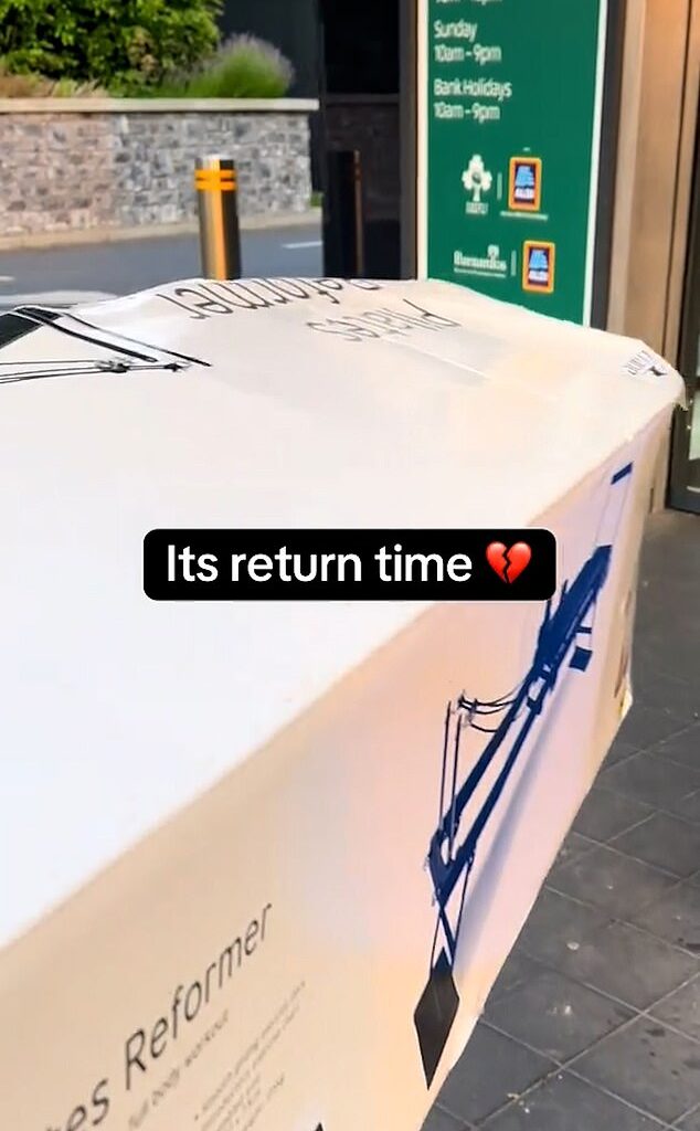 One video shared on TikTok had the title 'It's return time' as a video showed the machine's box being brought into an Aldi store