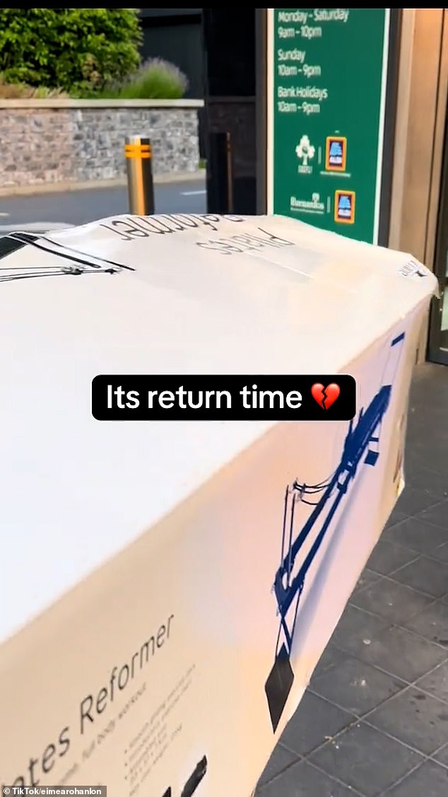 One video shared on TikTok had the title 'It's return time' as a video showed the machine's box being brought into an Aldi store
