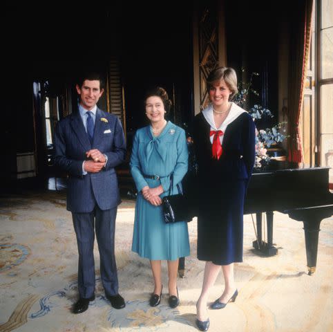 Getty Prince Charles, Queen Elizabeth, and Princess Diana on March 7, 1981