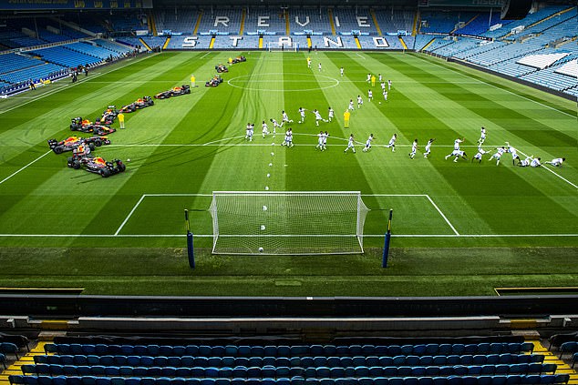 The car had struggled for grip but eventually won - Red Bull are minority owners of Leeds