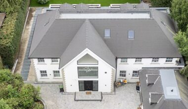 A planning row has erupted over a new property in Stoke Poges, Buckinghamshire, which local residents claim is in breach of planning rules and looks like a 'Los Angeles McMansion'
