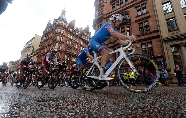 Scotland's David Millar competes in the Men's Road Race in Glasgow 2014