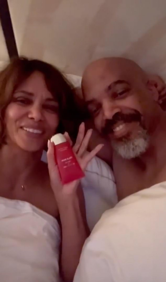 Berry has been very open with her beau Van Hunt, even posing in bed with him