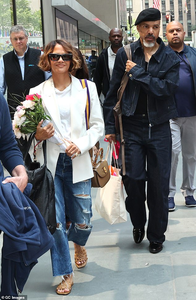 'It's just out there floating. You know, maybe you can encourage her.' When TODAY.com asked the 'X-Men' franchise star when she planned to say 'I do' with Hunt, she replied, 'Soon'; seen June 4 in NYC