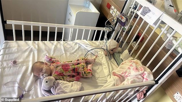 Winter (pictured) was diagnosed with respiratory syncytial virus ( RSV ) - a common virus that causes respiratory infections, especially in babies and young kids