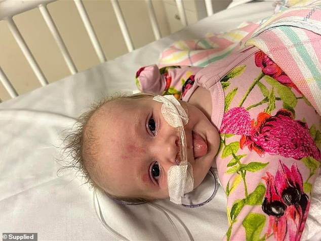 Doctors immediately put her on high-flow oxygen and a gastric feeding tube