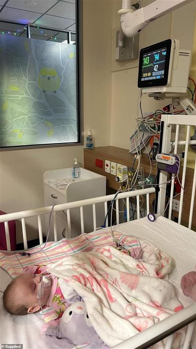 However, within 24hours Winter was rushed to hospital and immediately treated in the emergency department
