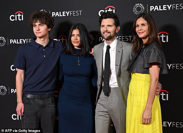 Adam and his wife Naomi have been married since 2005. They share children Graham, 18, and  Frankie, 16. They are pictured here in 2025