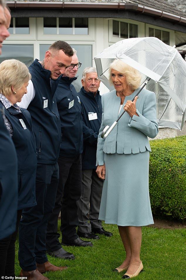 Queen Camilla met with groundstaff during her visit to Hexham Racecourse last week