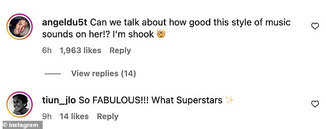'Can we talk about how good this style of music sounds on her!? I¿m shook,' added another follower