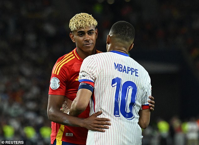 Lamine Yamal's Spain (left) were involved in a thrilling clash with Kylian Mbappe's France