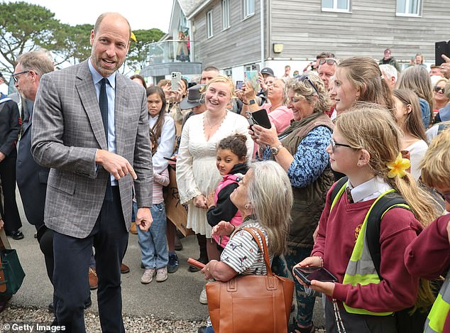 The Prince of Wales in conversation with attendees and well-wishers at the Royal Cornwall Show