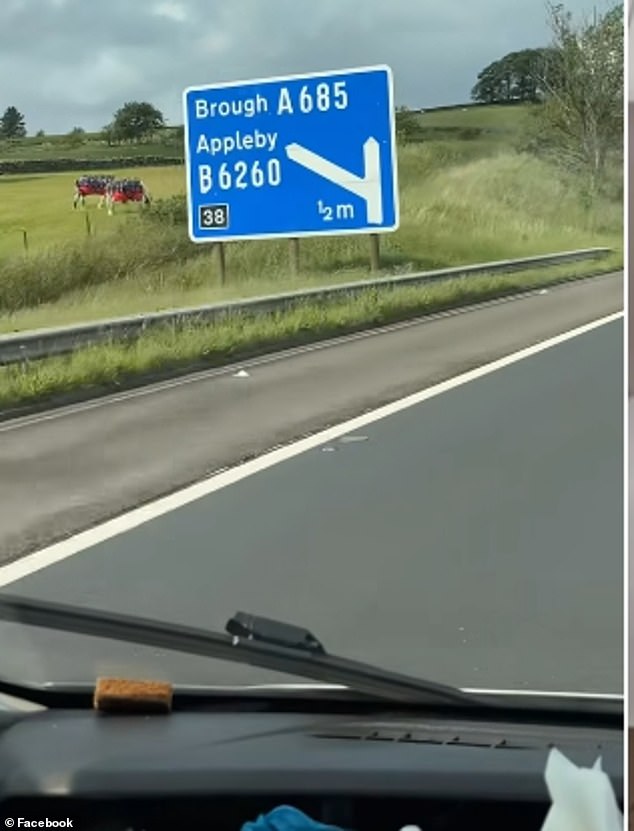 In Hamer's video, shot from his vehicle, the Appleby road sign looms into view before the camera pans onto him at the wheel
